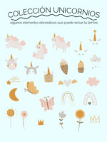 Lámina Personalizada Infantil Unicornios