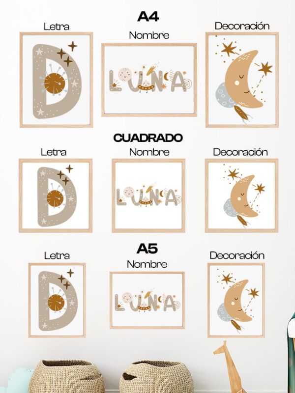 Lámina Personalizada Infantil Espacio