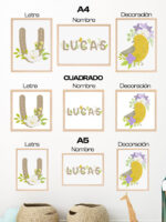 Lámina Personalizada Infantil Floral