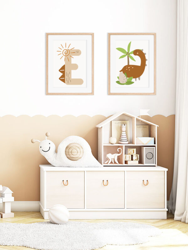 Lámina Personalizada Infantil Dinosaurios