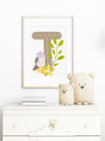 Lámina Personalizada Infantil Floral