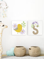 Lámina Personalizada Infantil Floral