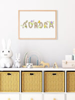 Lámina Personalizada Infantil Floral