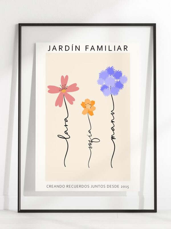 Lámina Personalizada Jardín Floral