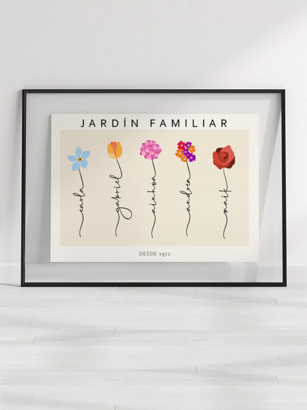 Lámina Personalizada Jardín Floral