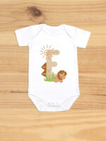 Body Bebé Letra Personalizada Dinosaurio