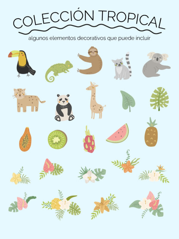 Body Bebé Letra Personalizada Tropical