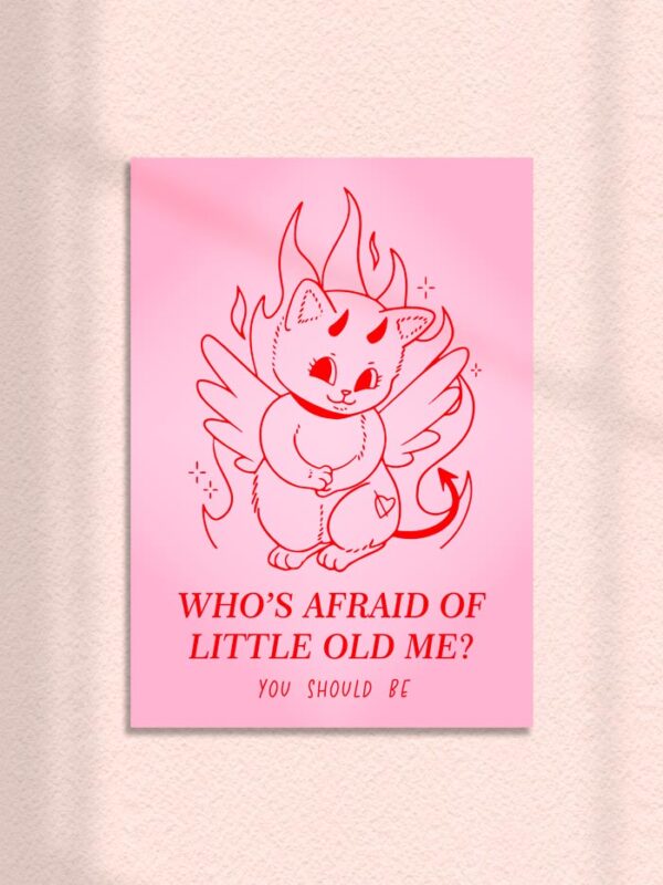 Art Print Little Old Me Cat