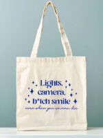 Tote Bag Lights Camera B Smile
