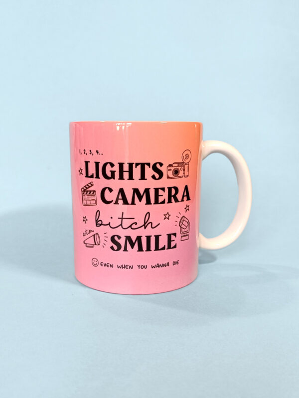 Taza Lights Camera 2 Negro OUTLET